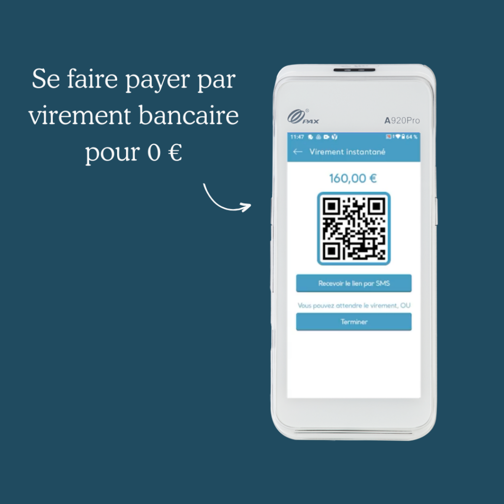 QR code à scanner par le client sur TPE Yavin
