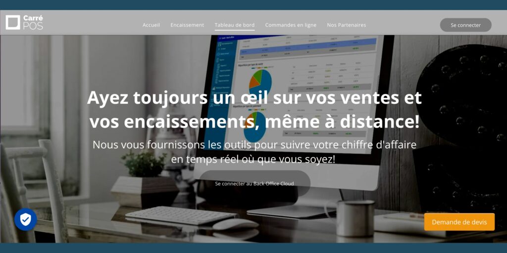 Page d'accueil du site Carré Pos