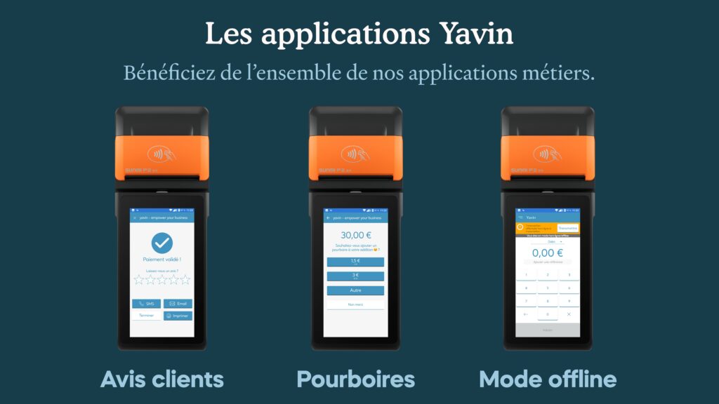 Fonctionnalités Yavin sur le Sunmi P2 SE