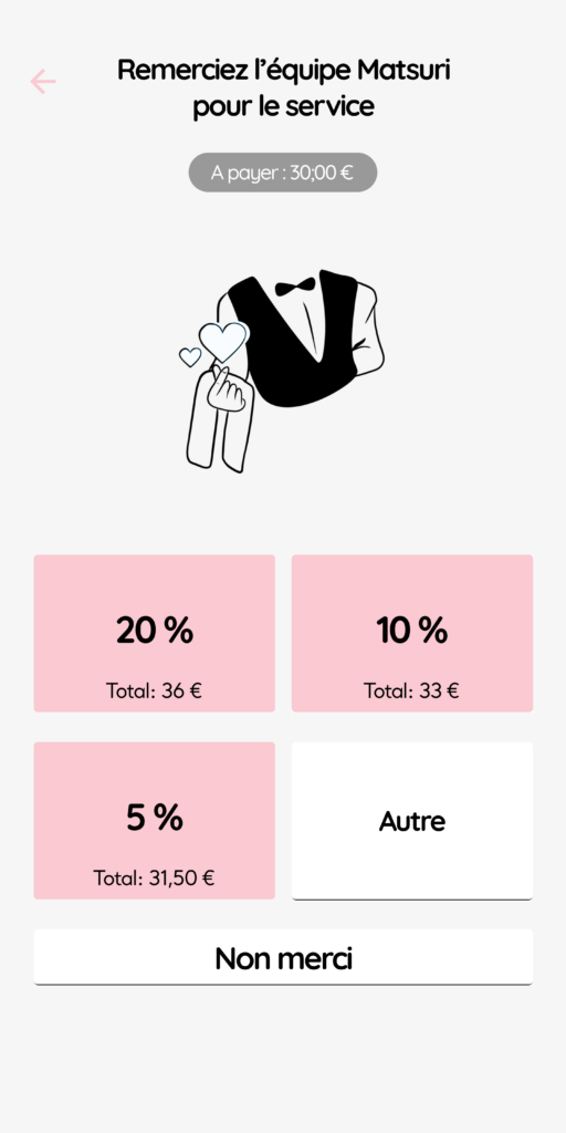 Yavin Table Pay : écran personnalisé (2)